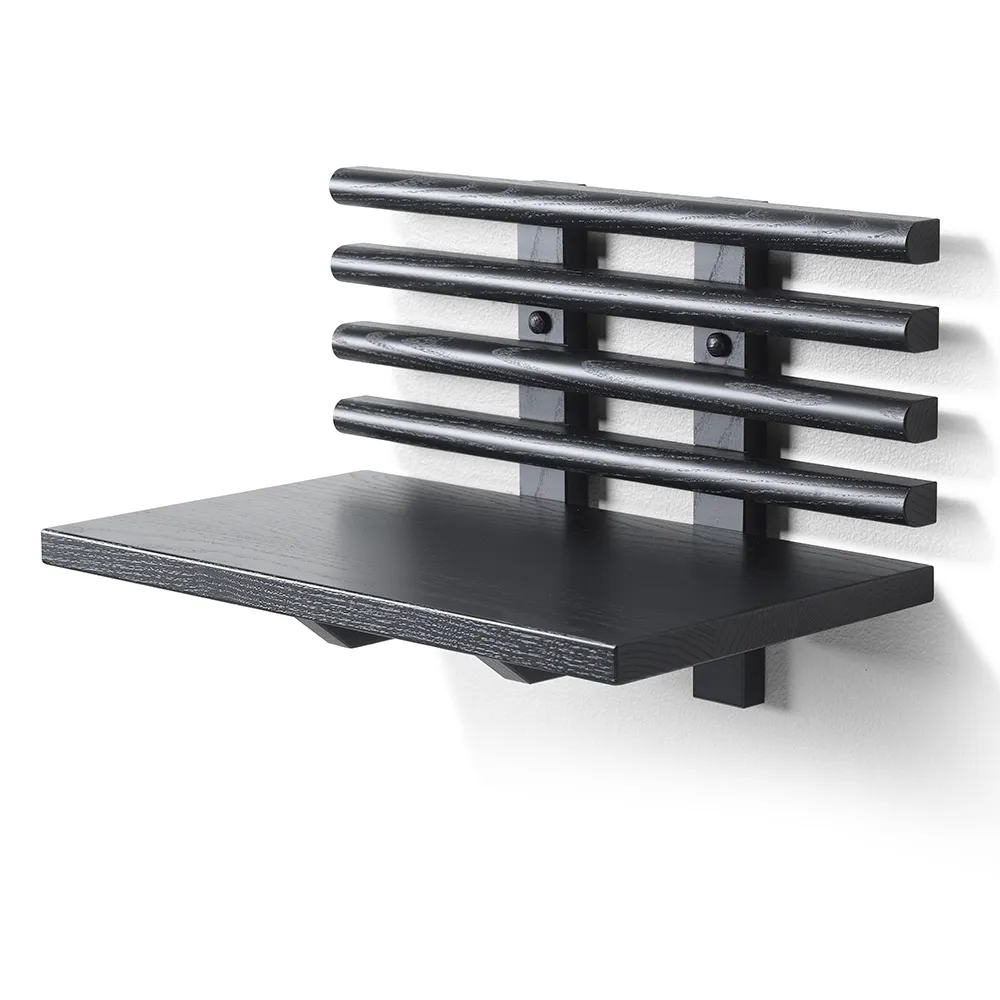 Zana yöpöytä musta värjätty saarni