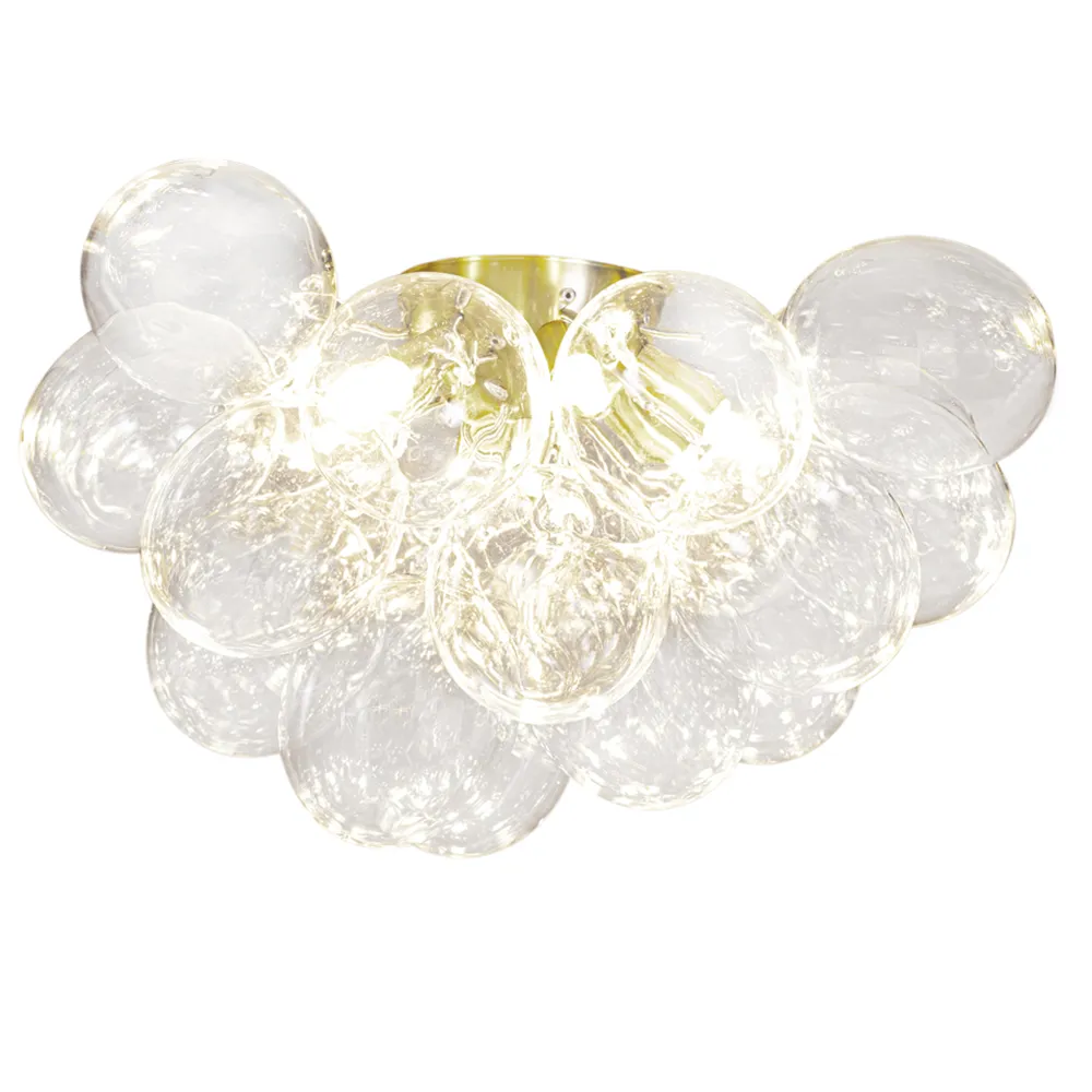 Gross kattoplafondi  Ø50cm messinki/kirkas lasi