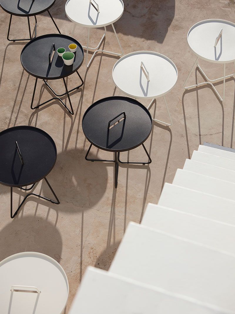 On-The-Move Iso Sivupöytä Valkoinen Alumiini