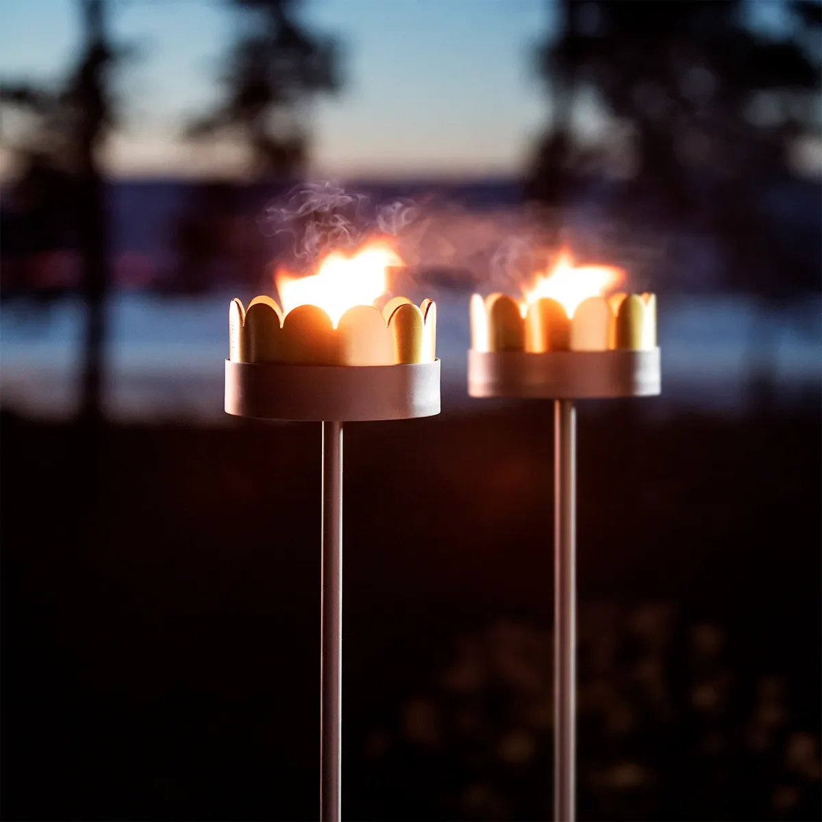 Ulkokynttilän jalusta teräksestä Fira