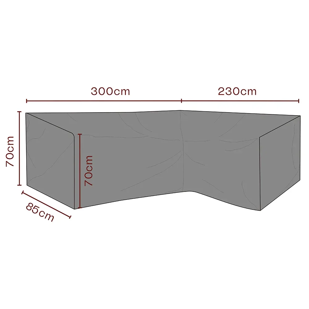 Huonekalusuoja kulmasohva 230/300x70x85 cm Premium