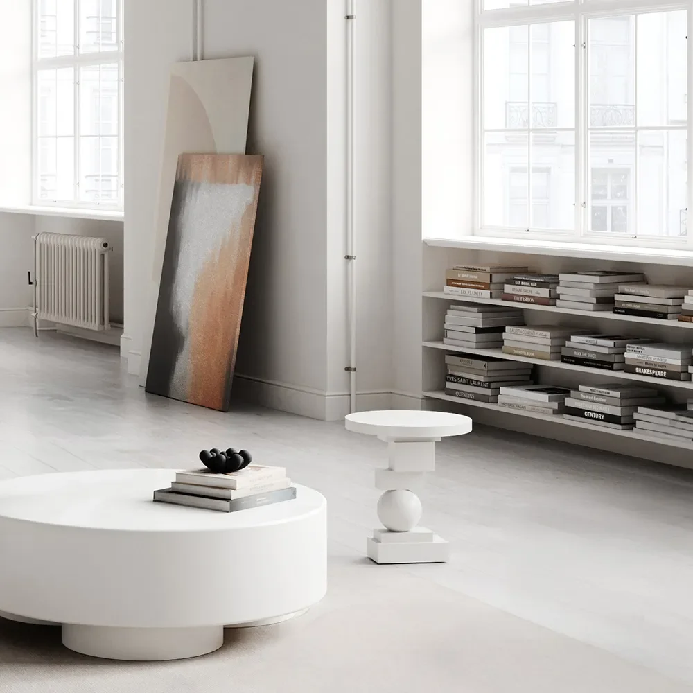 Artist sivupöytä - Luunvalkoinen