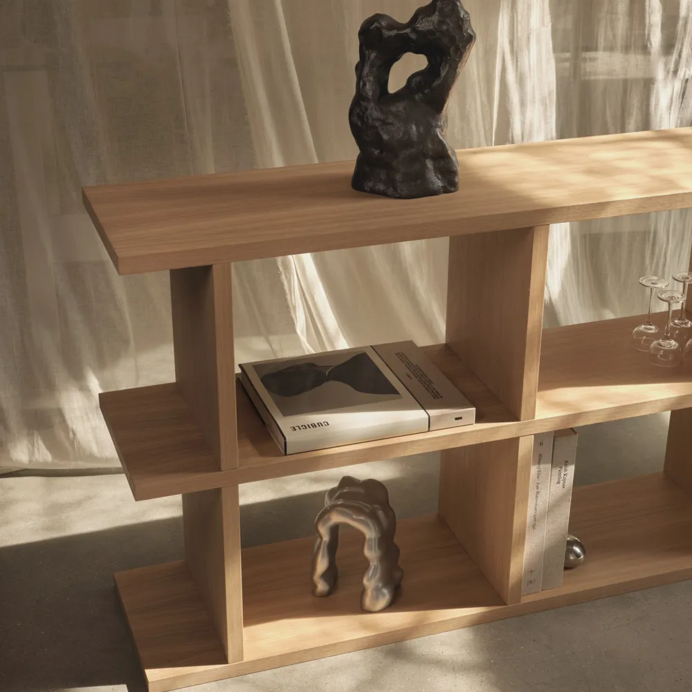 Kona kirjahylly 3x2 - Luonnontammea