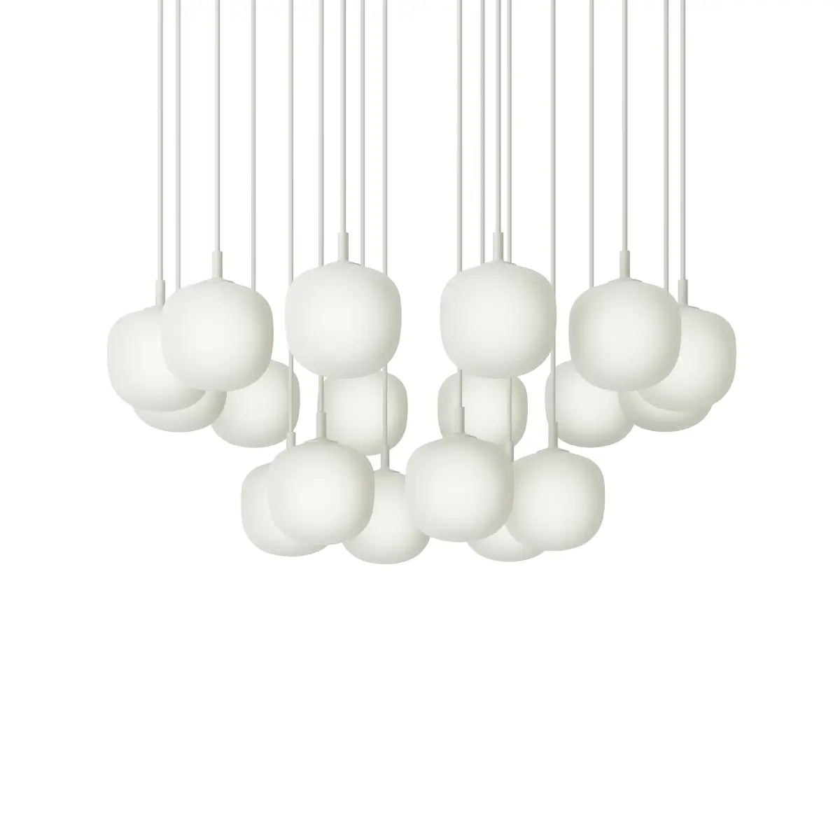 Rime Pendant Cluster - Ø12 - 18 - White / White  