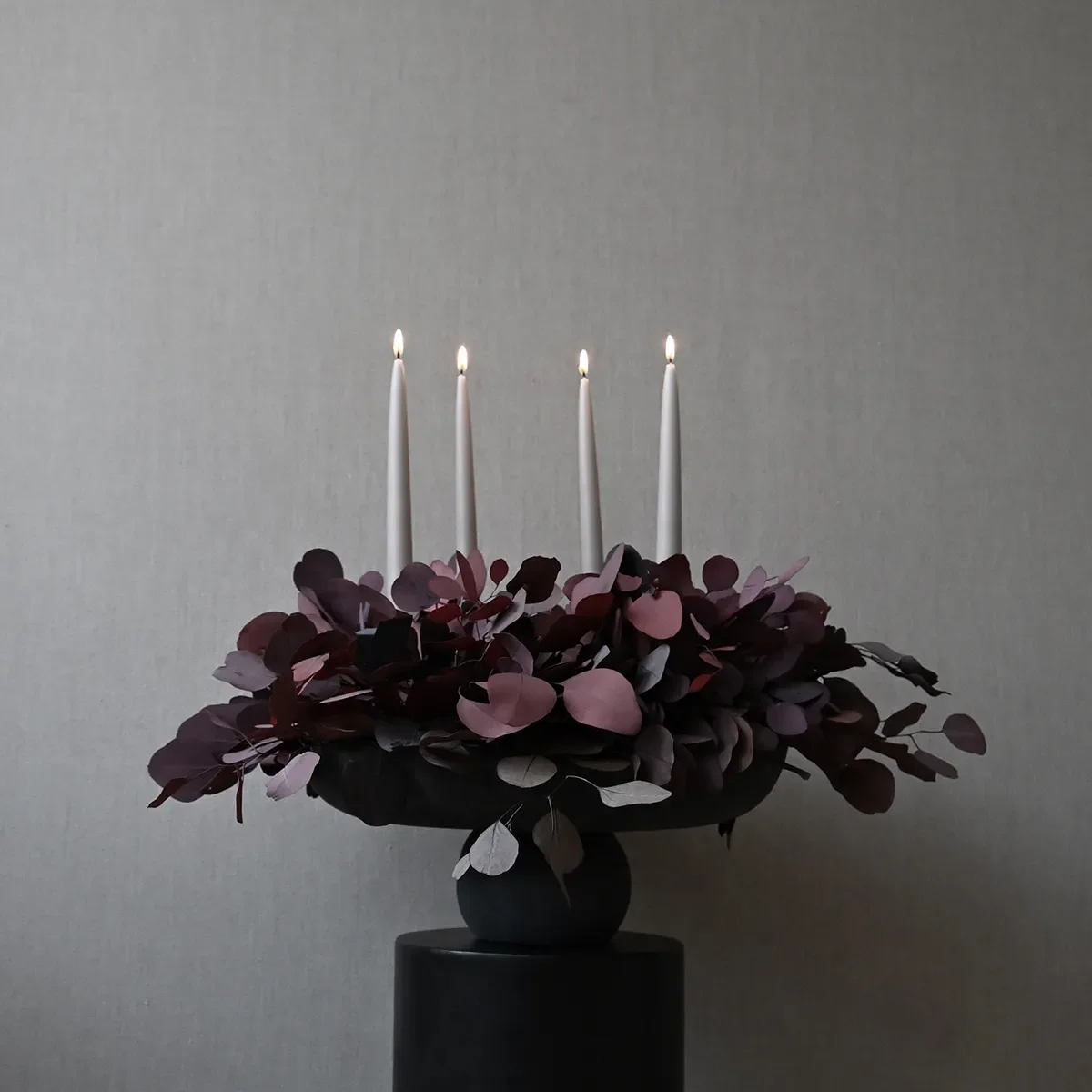 Käsinmaalattu koristekulho Baburu Big Black Ø 43 cm