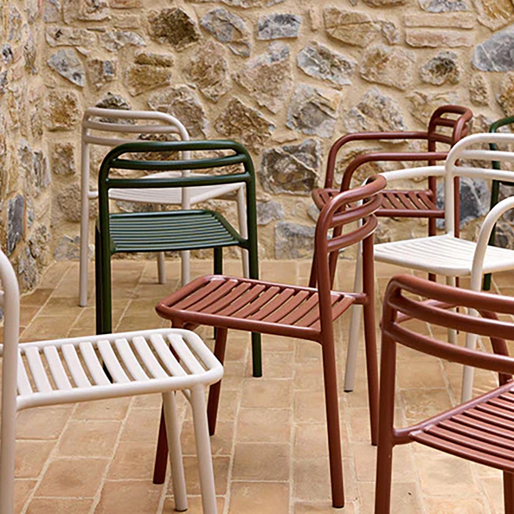 Bliss ruokapöytä sisältää kaksi tuolia - Tummanvihreä alumiini