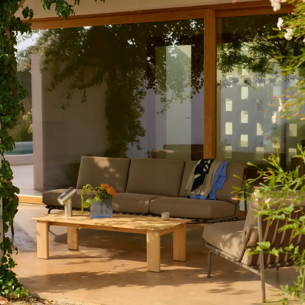 Lounge Sohva Settle 2-seater Ribbed Weave 5/Taupe