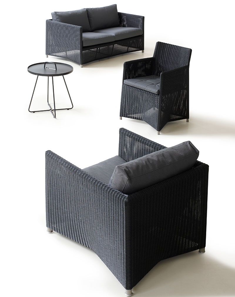 Diamond 2 istuttava sohva Grafiitti