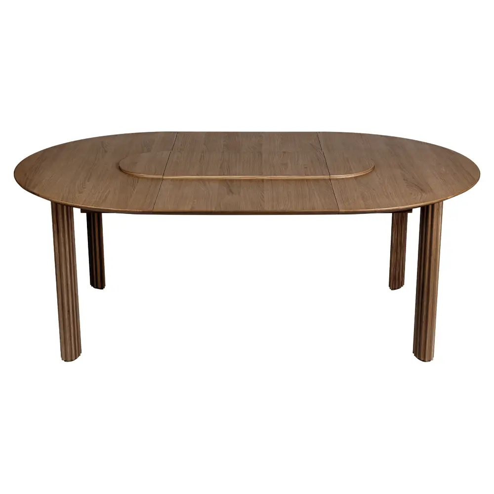 Comfort Circle Ruokapöytä jatkeella 132-202x132 Dark Oak