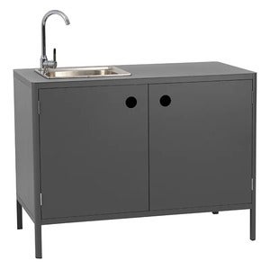 Kelia ulkokeittiö   pesuallas ja hana antrasiitti Antracit