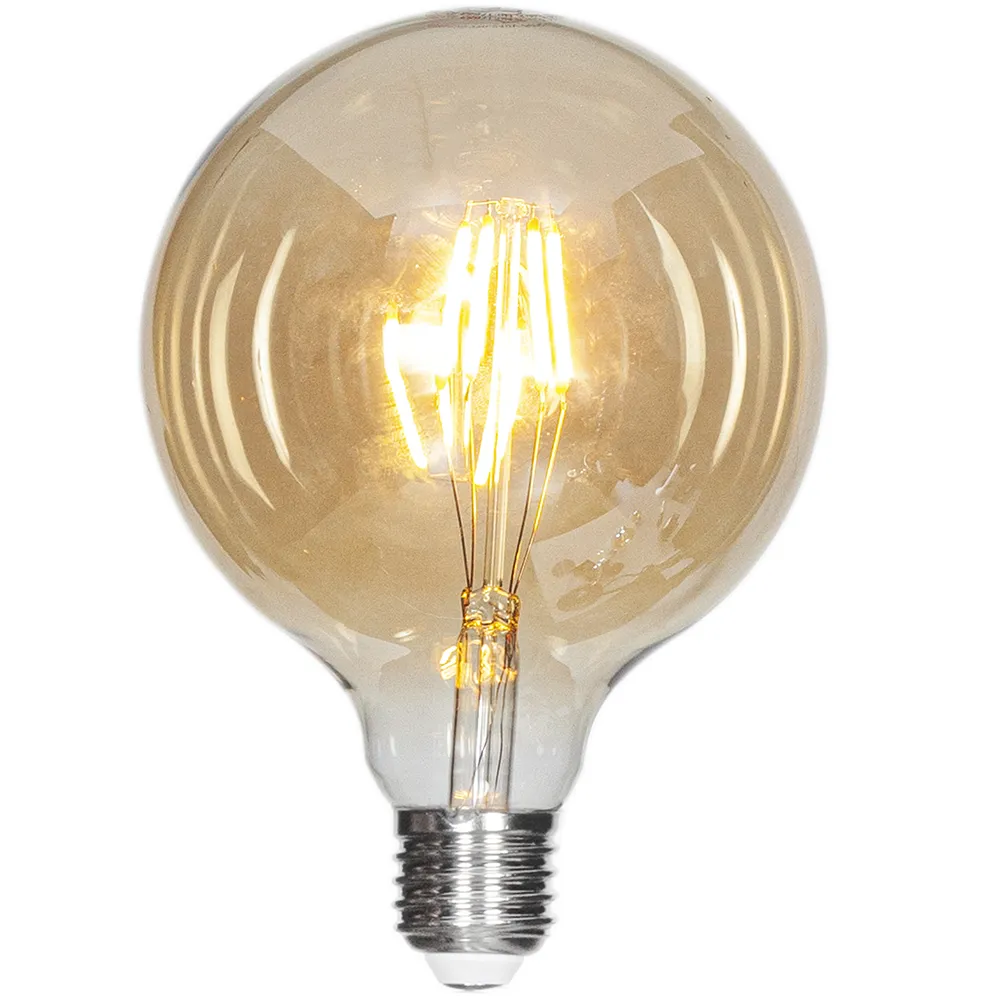 Filament valonlähde LED himmennettävä maapallo E27 4W Ø125mm Amber 