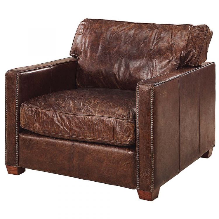 Nojatuoli Viscount Leather Vintage Cigar Artwood
