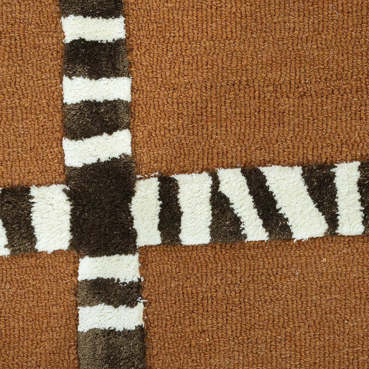 Käsin kudottu matto StripeScape 290x190 cm Caramel
