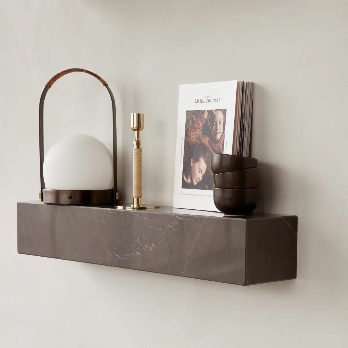 Plinth-hylly, marmori, harmaa, Kendzo