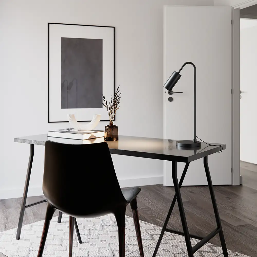 Curve Pöytävalaisin Musta 