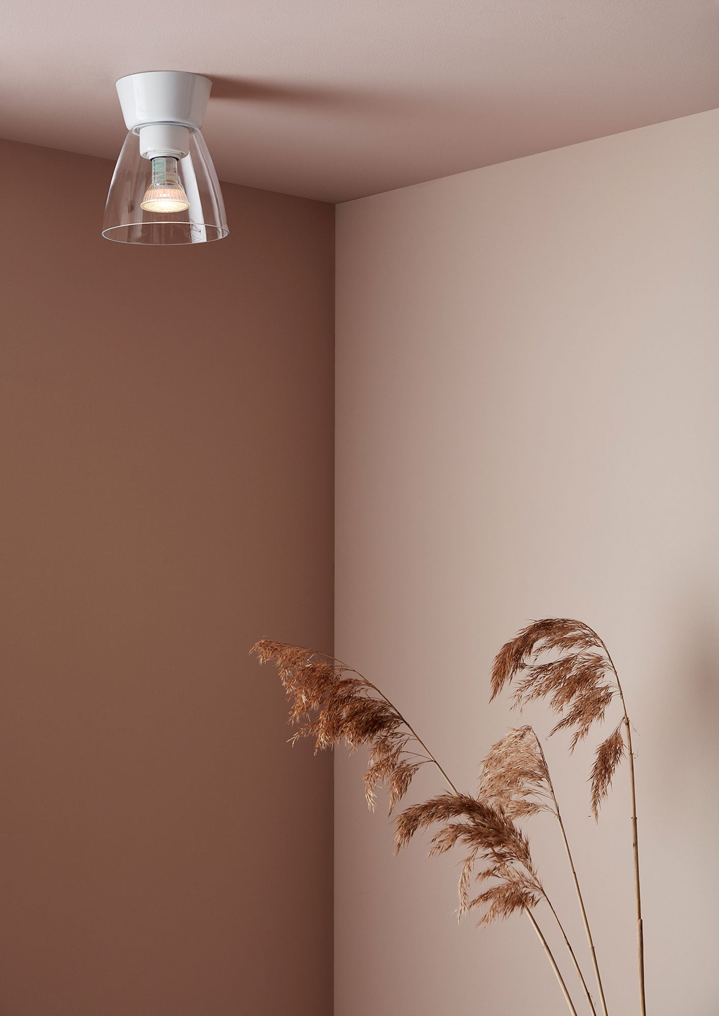 Bizzo Plafond D165 messinki/Klarglas sis. lamppu