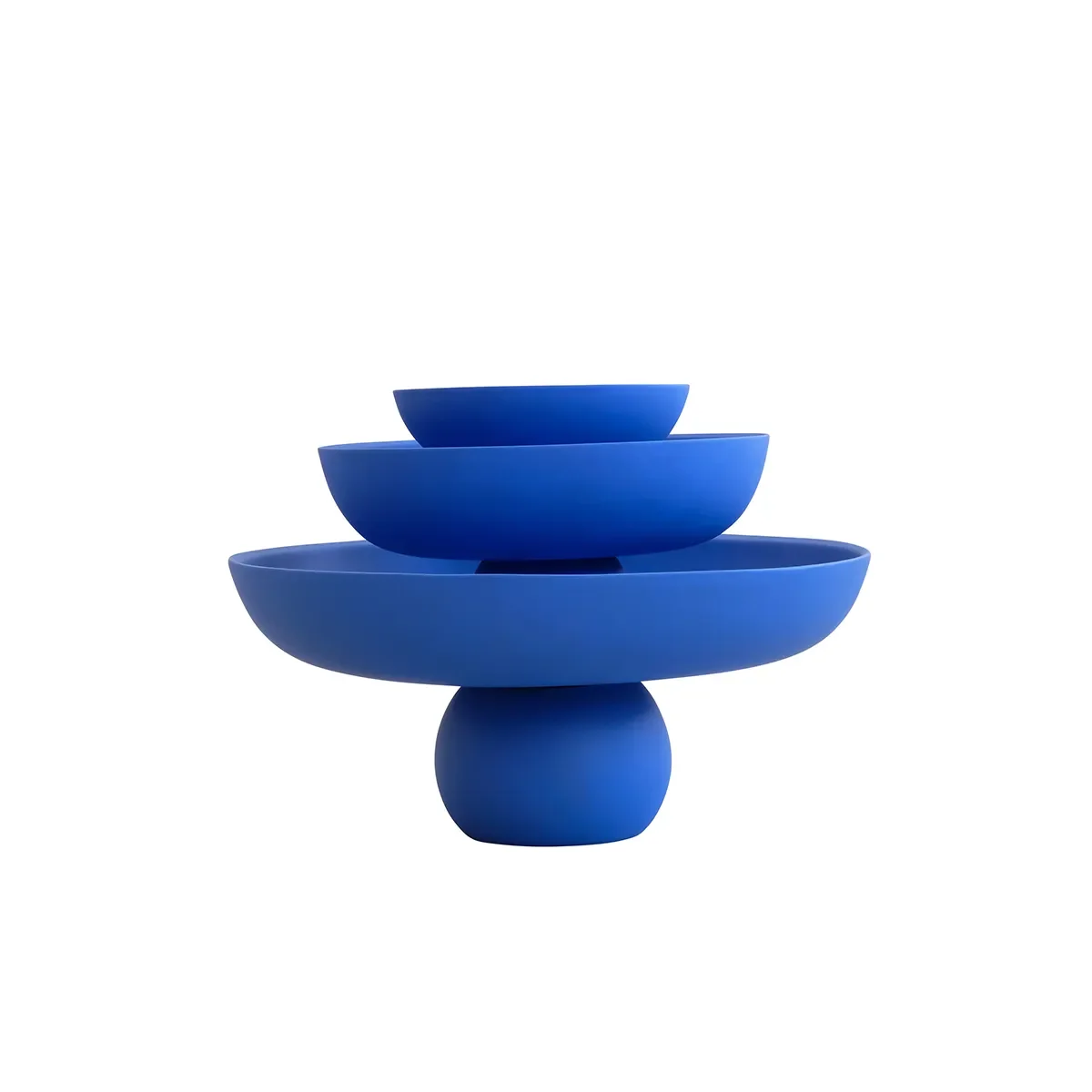 Käsinmaalattu koristekulho Baburu Medio Marrakech Blue Ø 30 cm