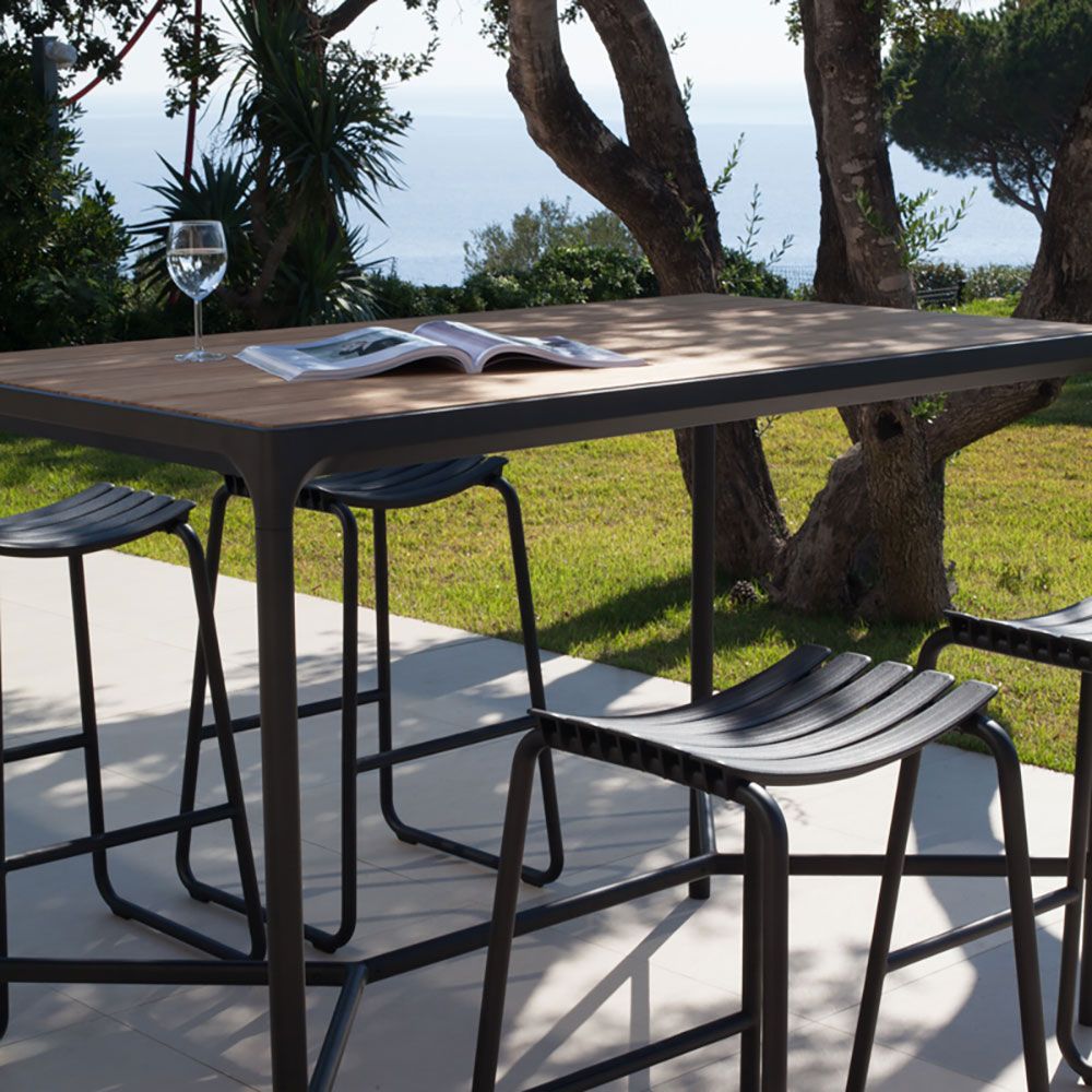 Four barbord 90x90 cm musta alumiini