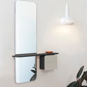 One More Look Peili musta tammi/Pearl White