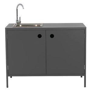 Kelia ulkokeittiö   pesuallas ja hana antrasiitti Antracit