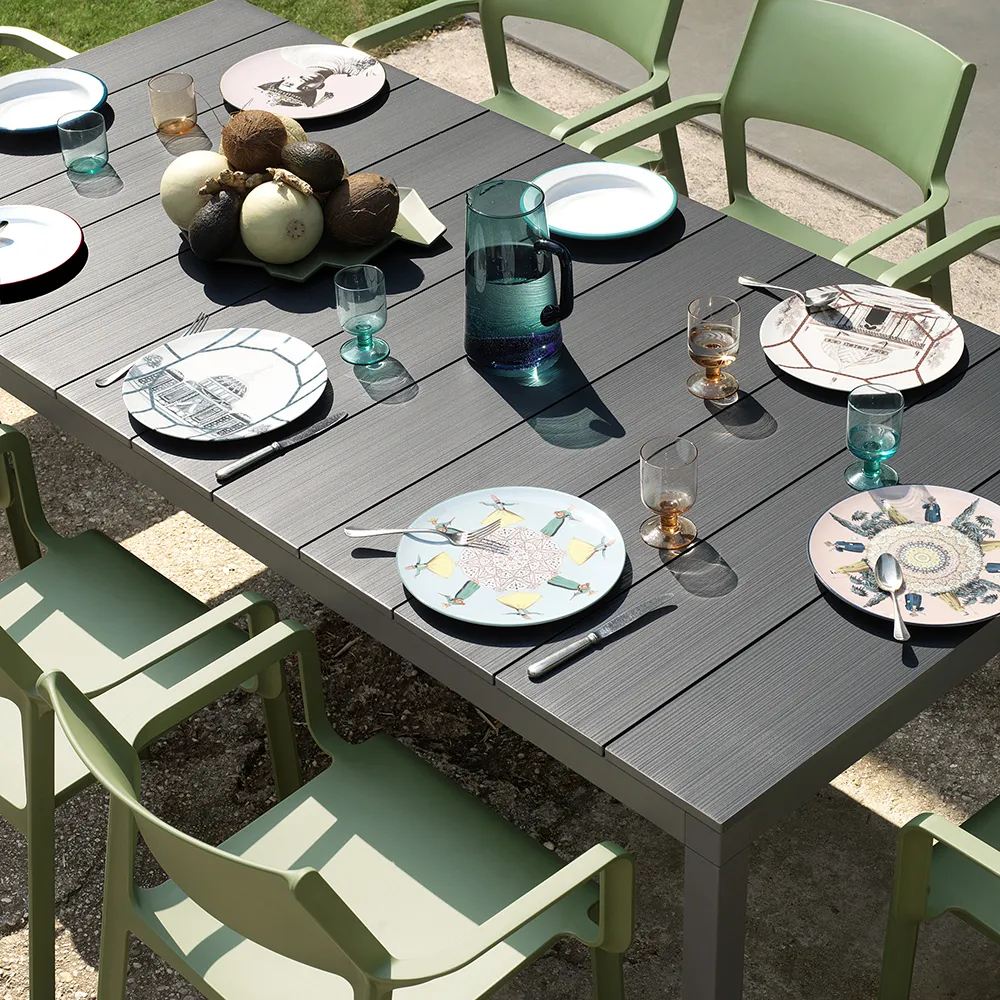 Rio Alu Ruokapöytä 210/280x100 cm Anthracite