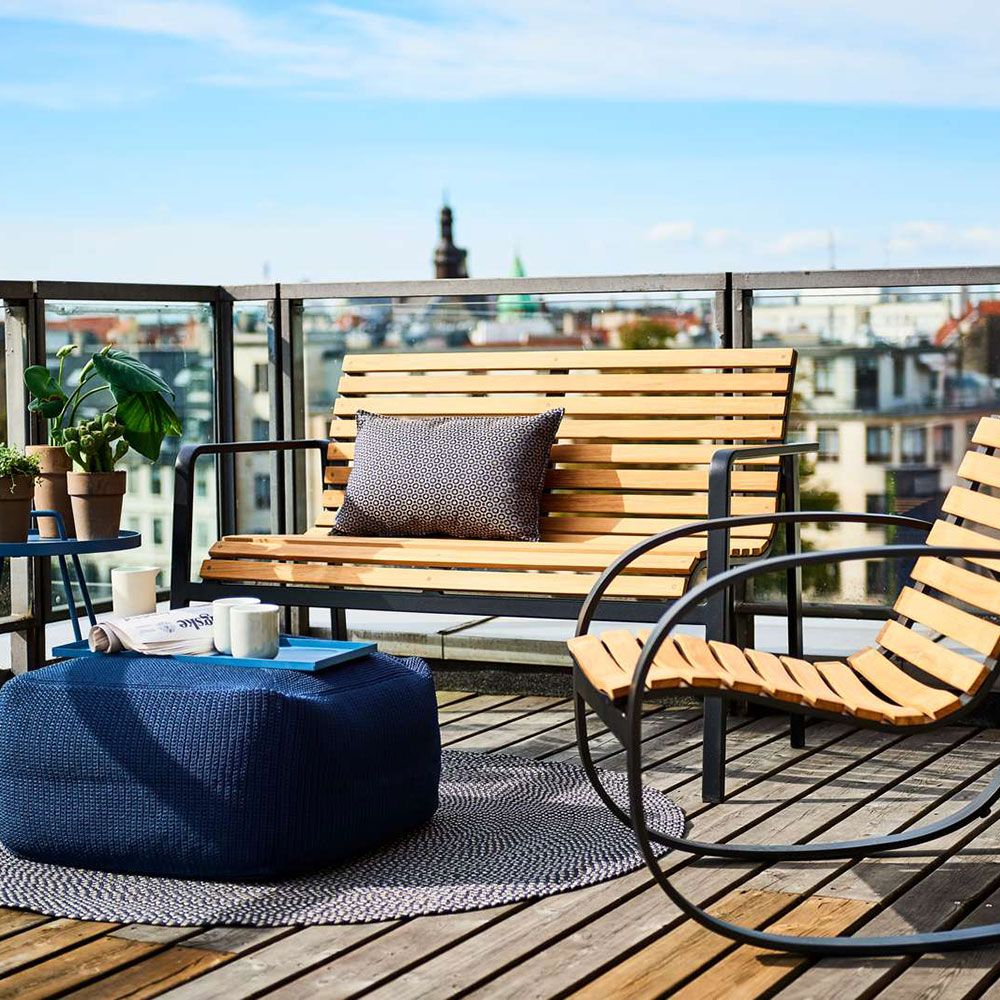 Parc keinutuoli Tiikki/Alumiini