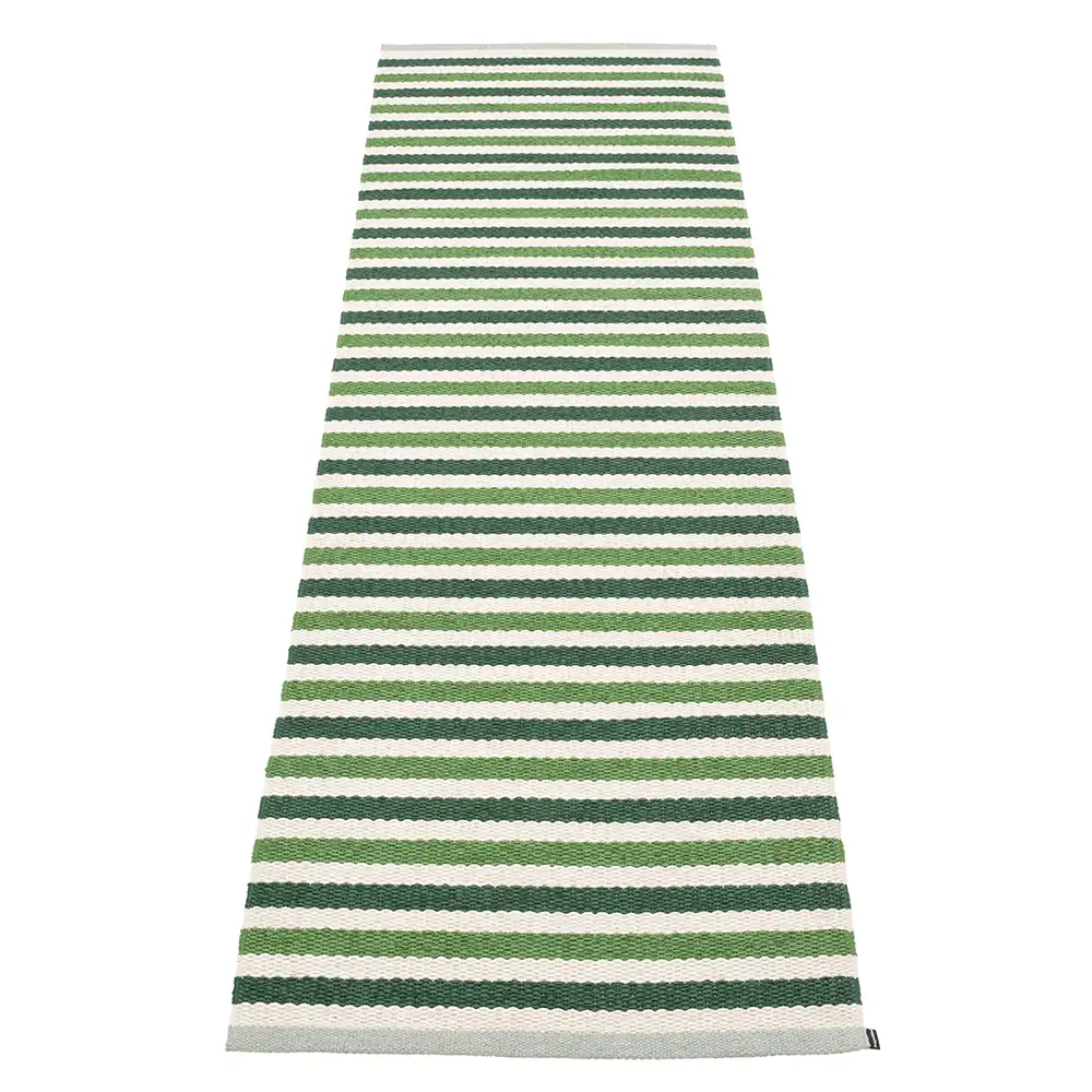 Pappelina Teo matto 70×240 cm Dark Green/Grass Green/Vanilla