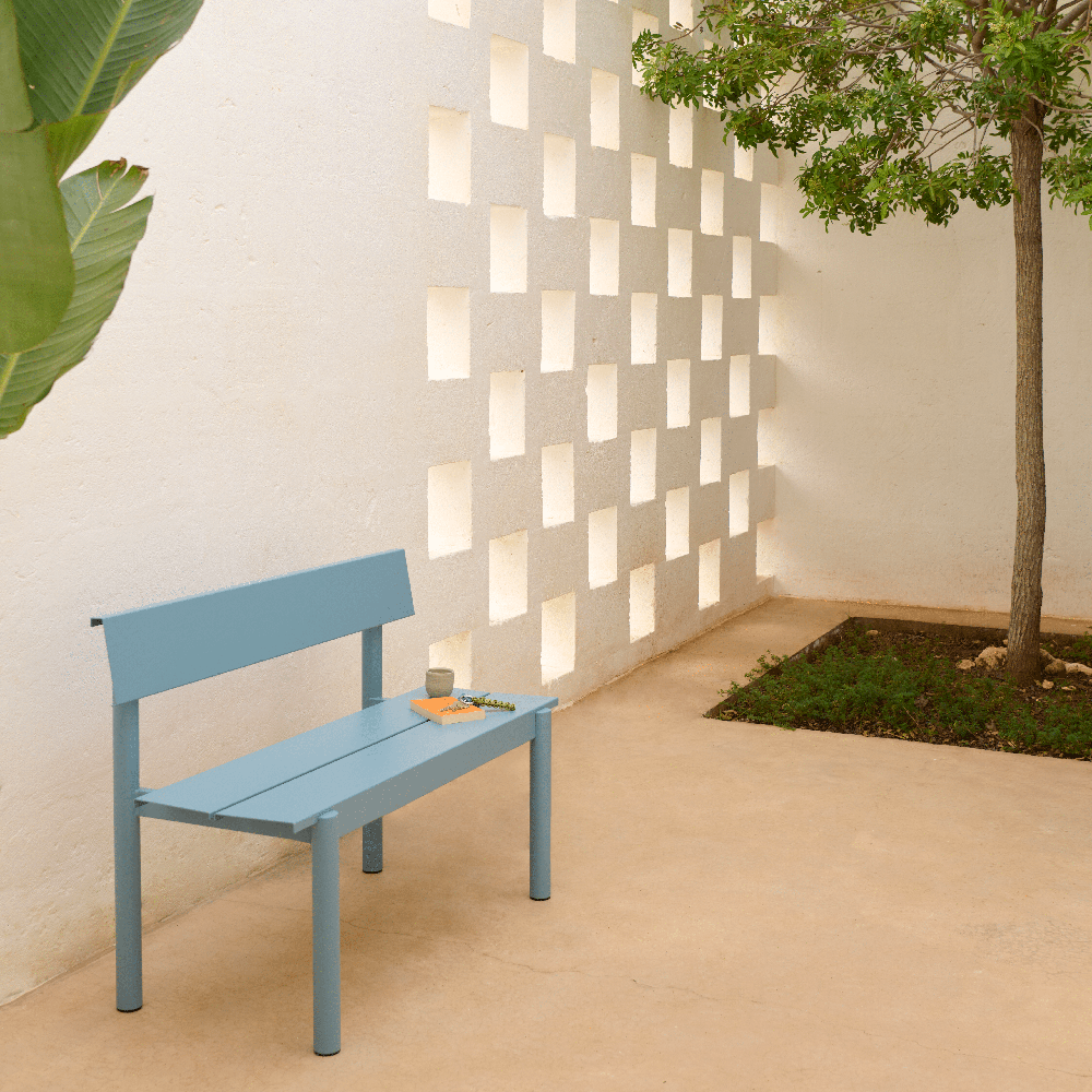 Teräspenkki 110cm Linear Steel Taupe