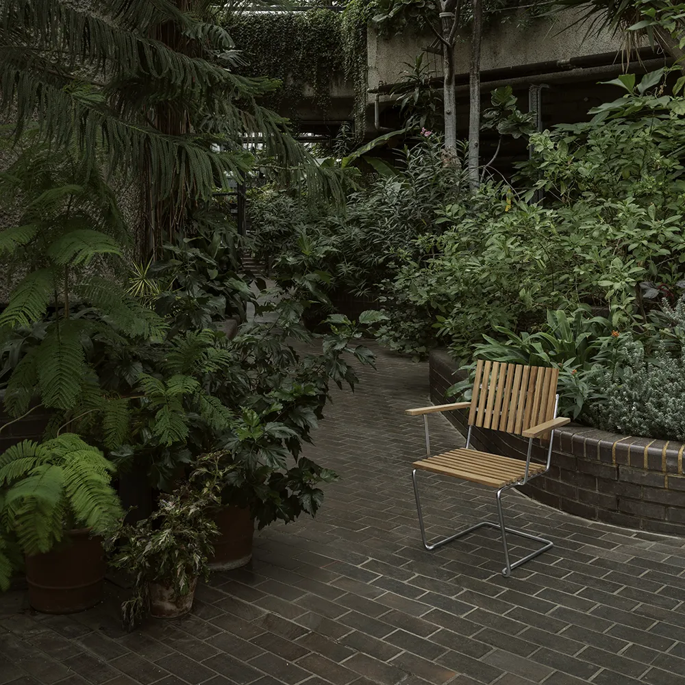 Bovik nojatuoli teak / sinkitty