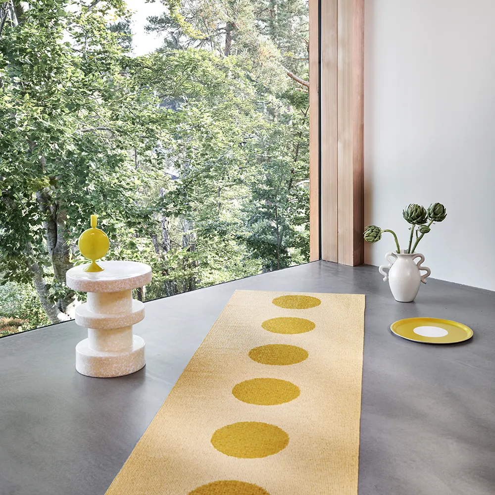 Vera Pop matto Mustard/Pale Yellow 70 x 120cm