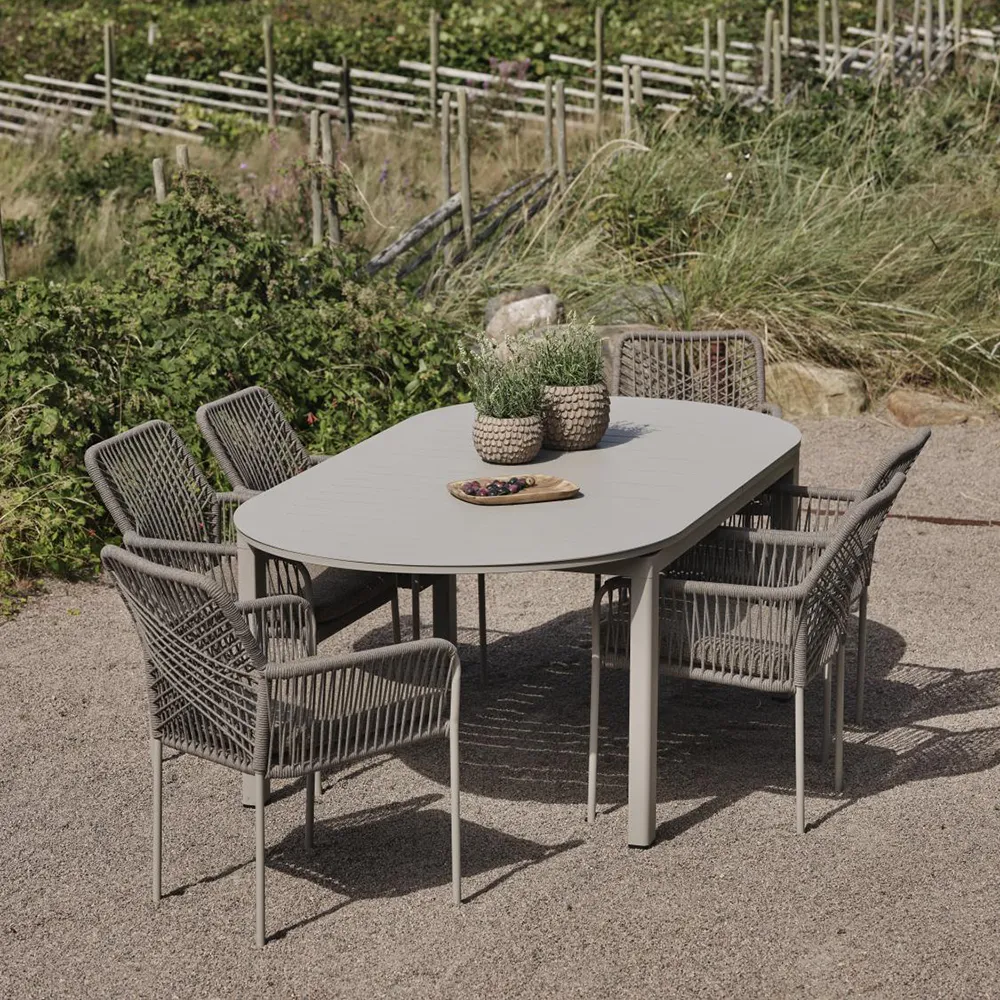 Lomma ruokapöytä 110x220-280 cm elipse Khaki