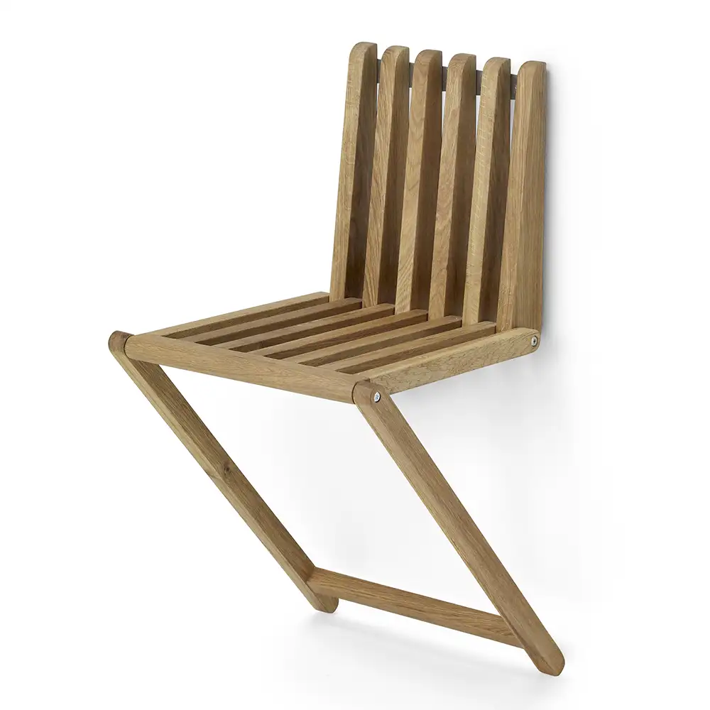 Zitti Kokoontaitettava seinäjakkara tammi 