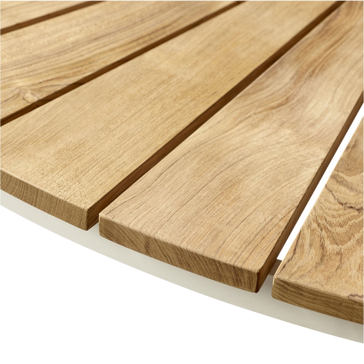 Hard & Ellen 80 cm Kahvilapöytä valkoinen/tiikki 