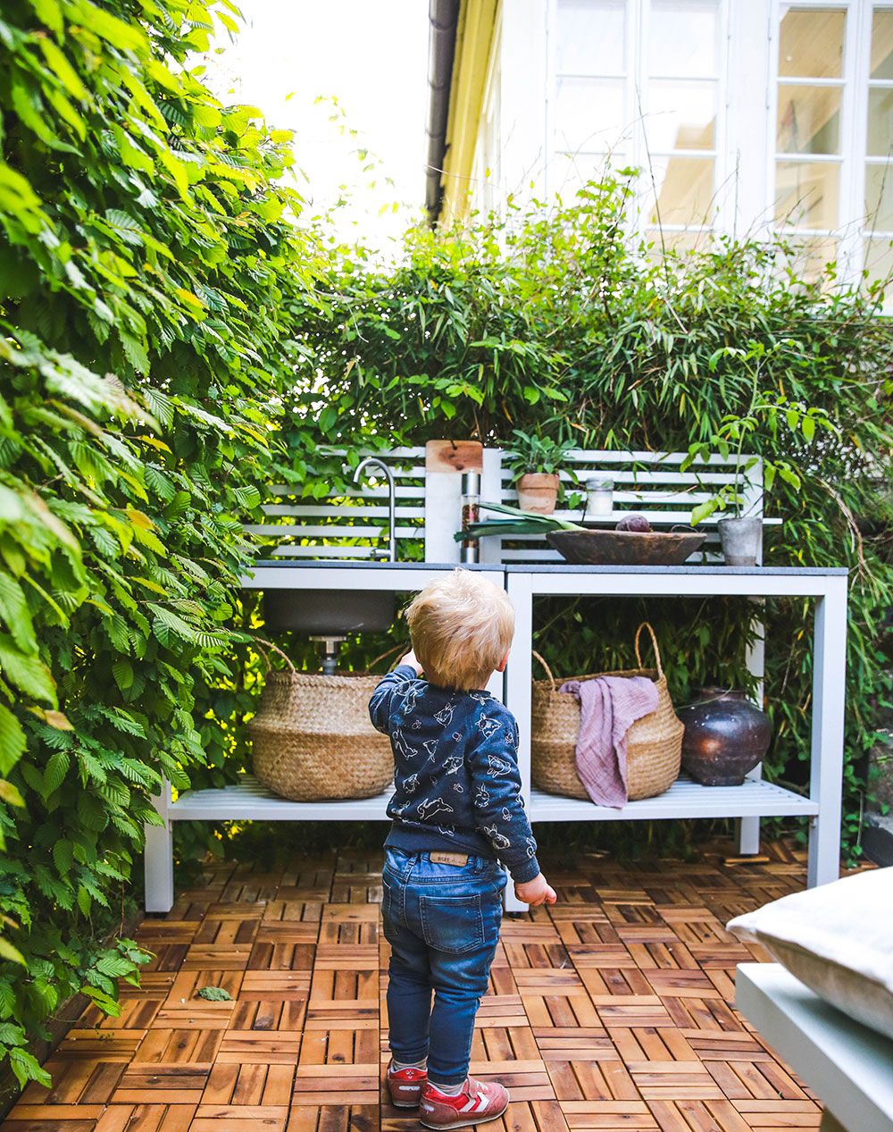 Bellac ulkokeittiö kulmaosa musta/harmaa Brafab