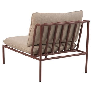 Collier Keskimmäinen osa  Zin red / Teddy beige