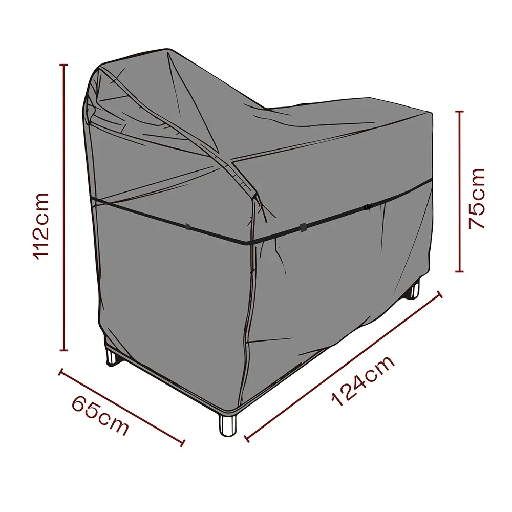 Huonekalusuoja ulkokeittiö 124x65x112/75 cm Premium