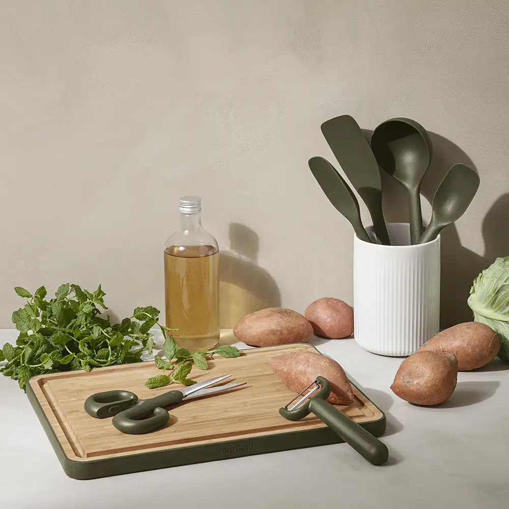 Bambu leikkuulauta kouru Vihreä työkalu