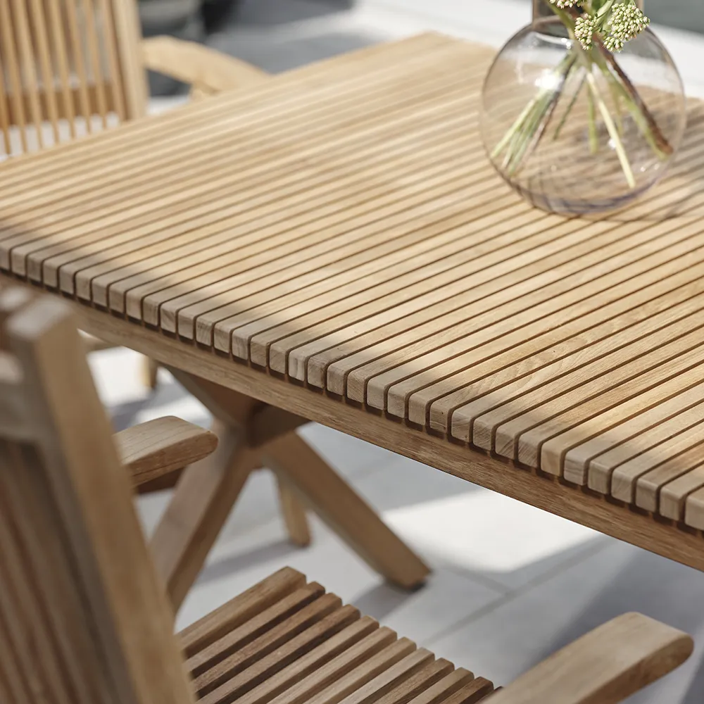 Julita ruokapöytä 90 x 220 cm luonnonvärinen Brafab