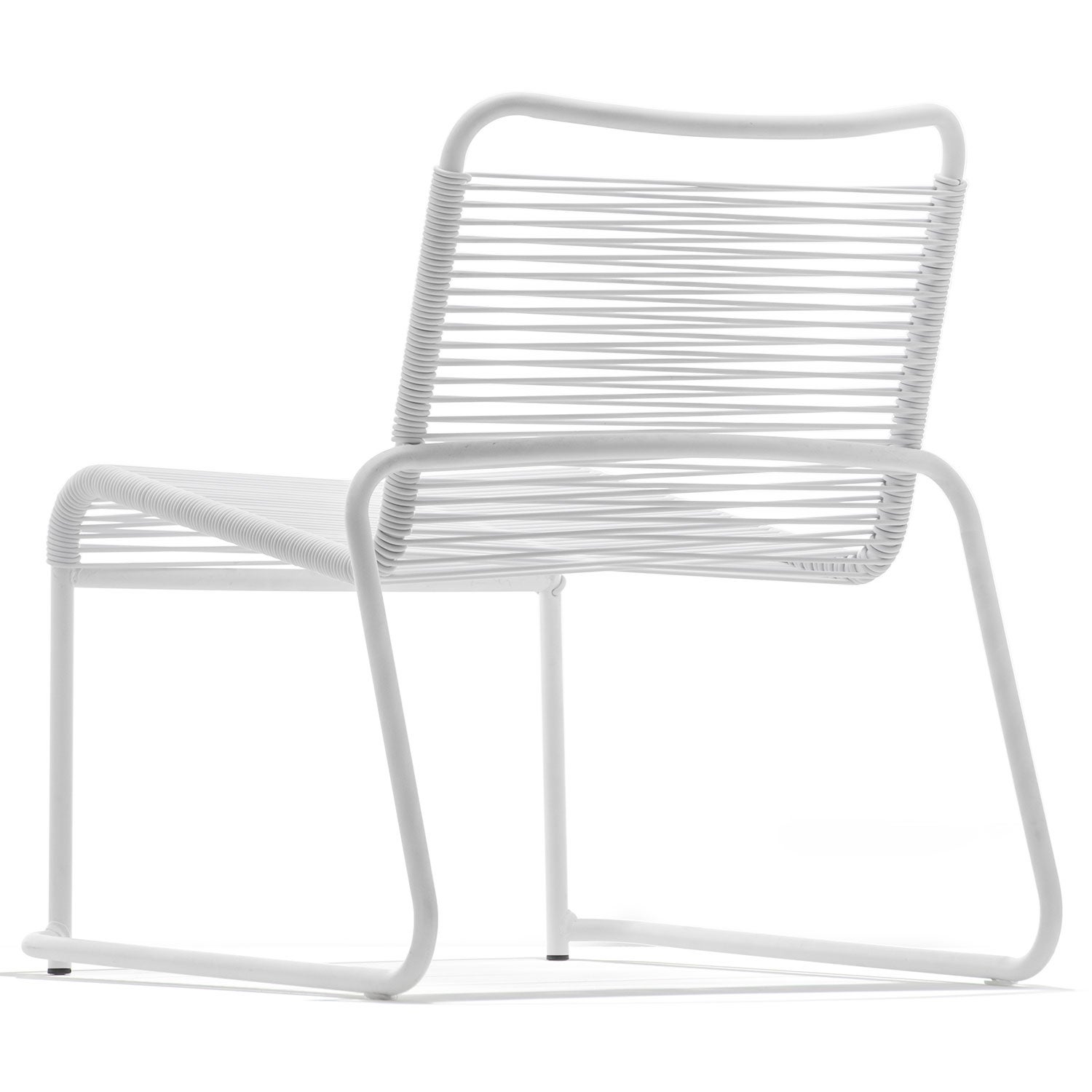 Lido lounge chair low back armchair white alumiini