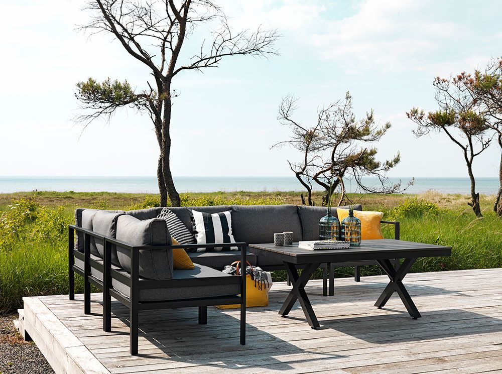 Leone keskiosa musta/harmaa alumiini Brafab