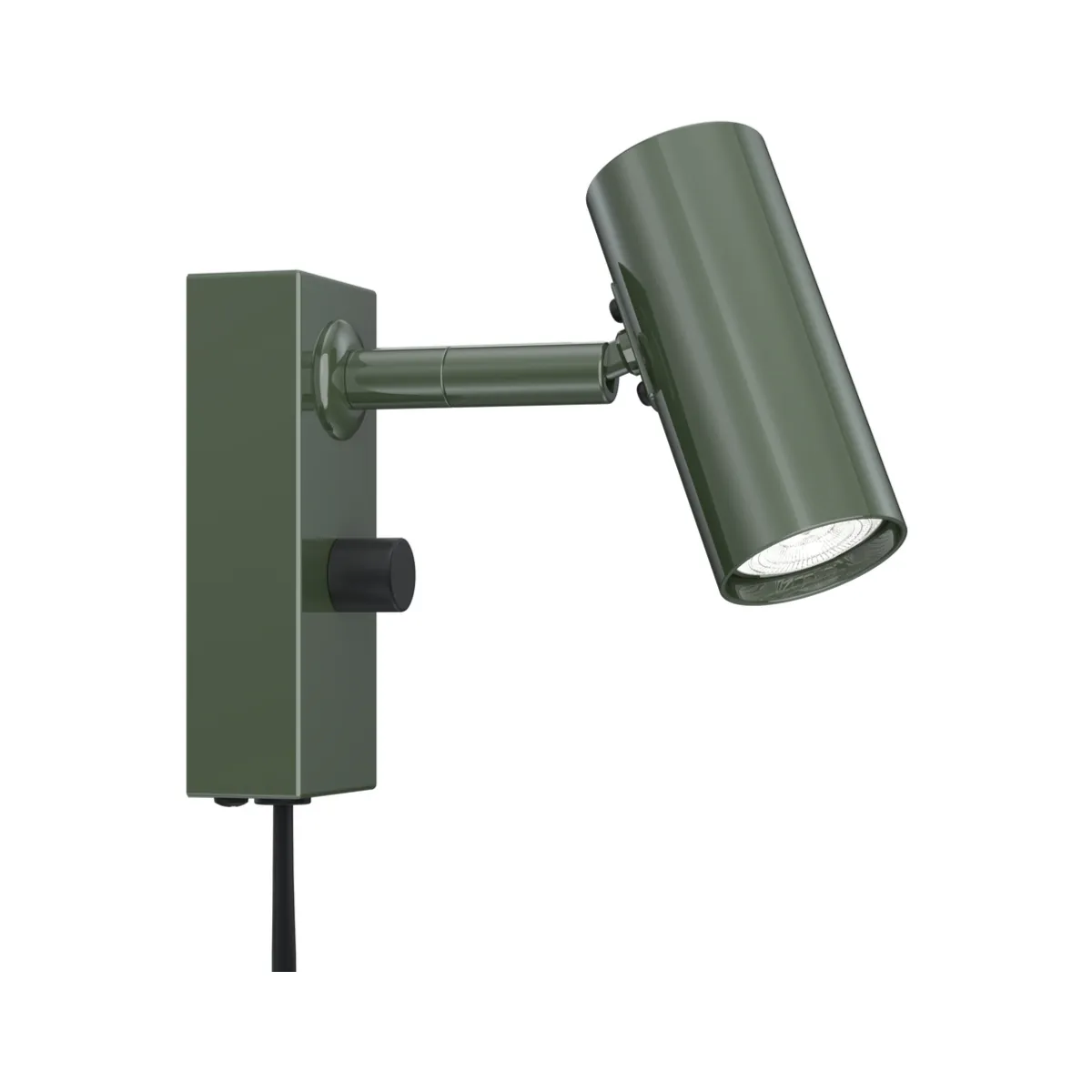 Cato seinävalaisin yksittäinen 4,5x14,7 cm metalli kiiltävä metsänvihreä/mattamusta