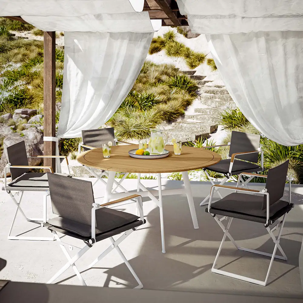 Seax nojatuoli Musta/Teak/Taupe