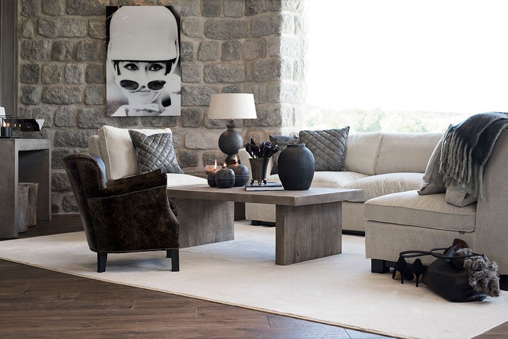 Plint sohvapöytä 75 x 75 harmaa Artwood