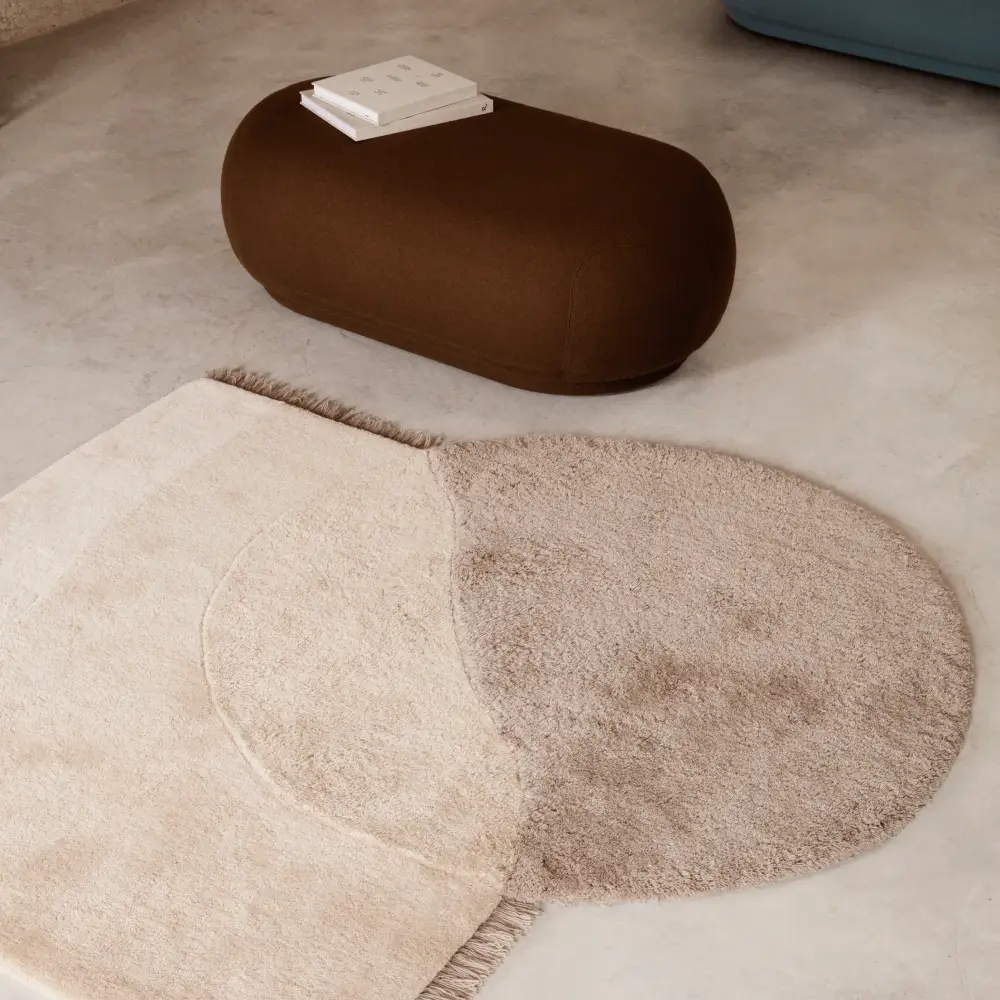  View tuftattu matto 180x180 cm - Beige