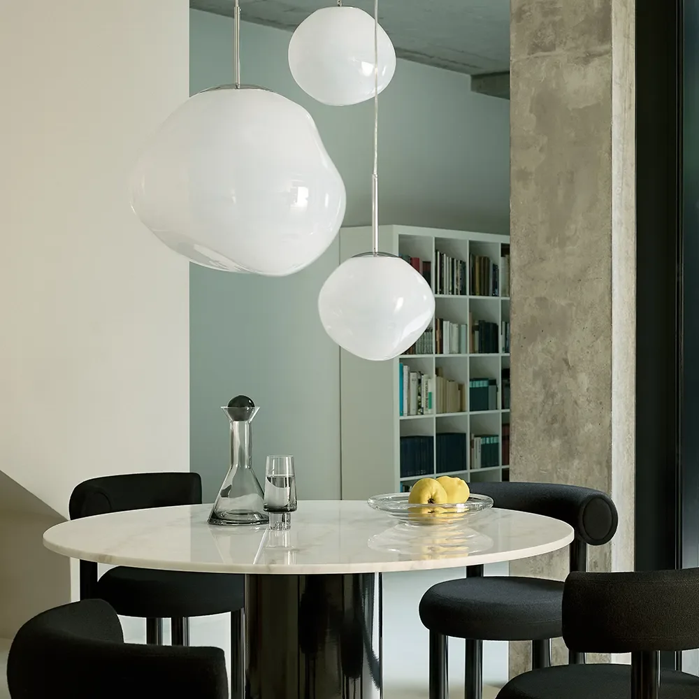 Melt Pendant Mini Opal/Silver LED