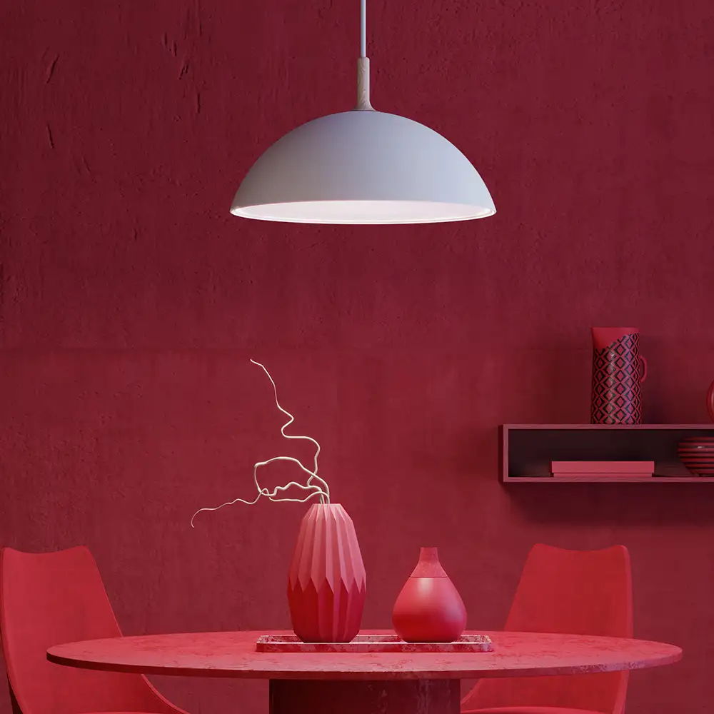 Bowl riippuvalaisin valkoinen E27