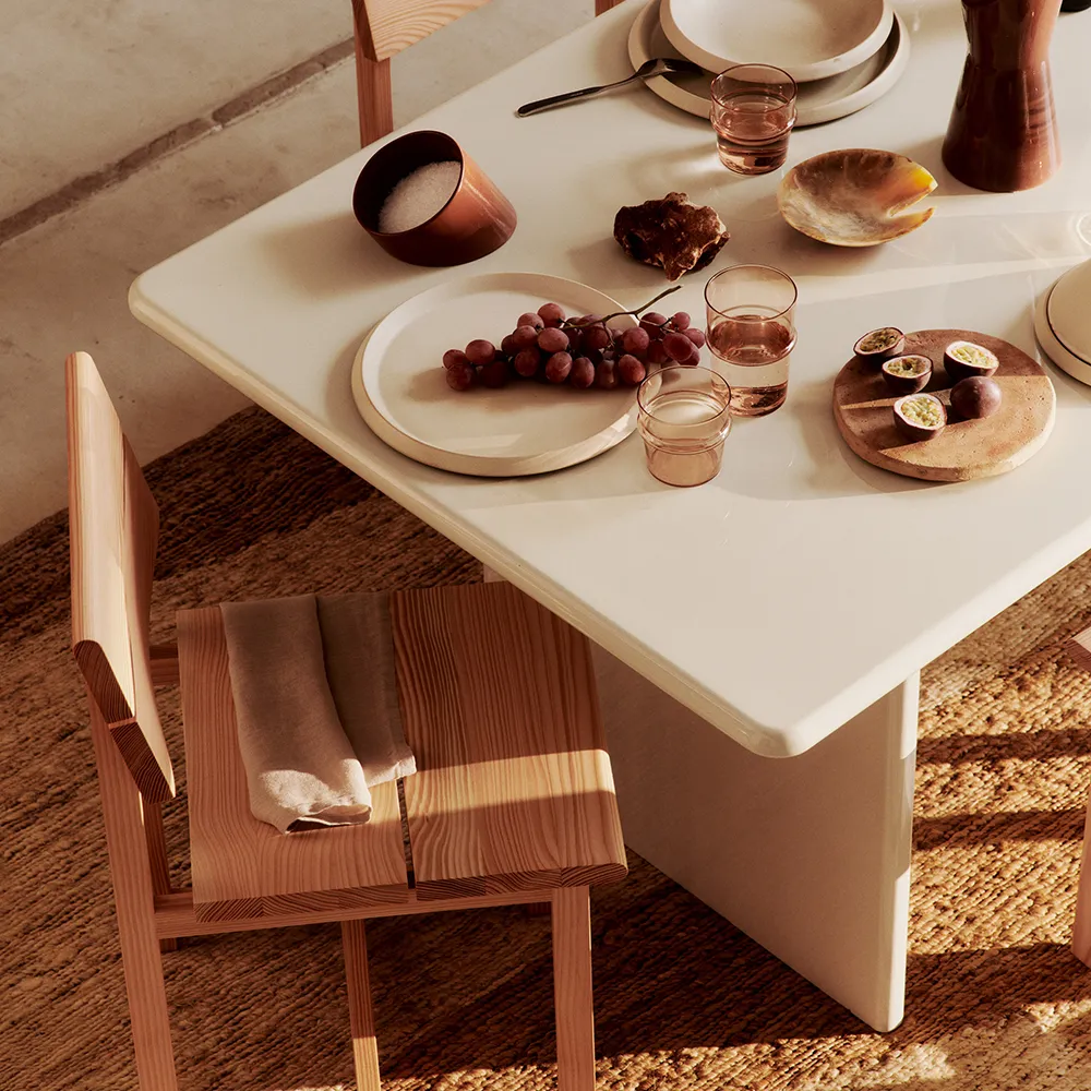 Rink Ruokapöytä 240x90 cm - Eggshell