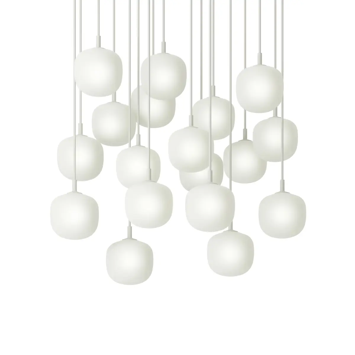 Rime Pendant Cluster - Ø12 - 18 - White / White  