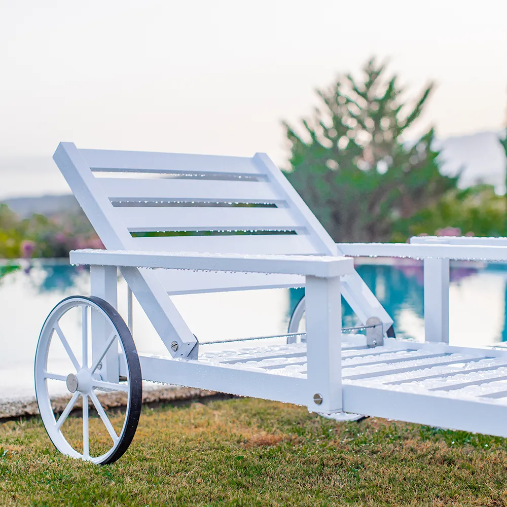 Aurinkovuotee kanssa käsinoja Alumiini valkoinen 