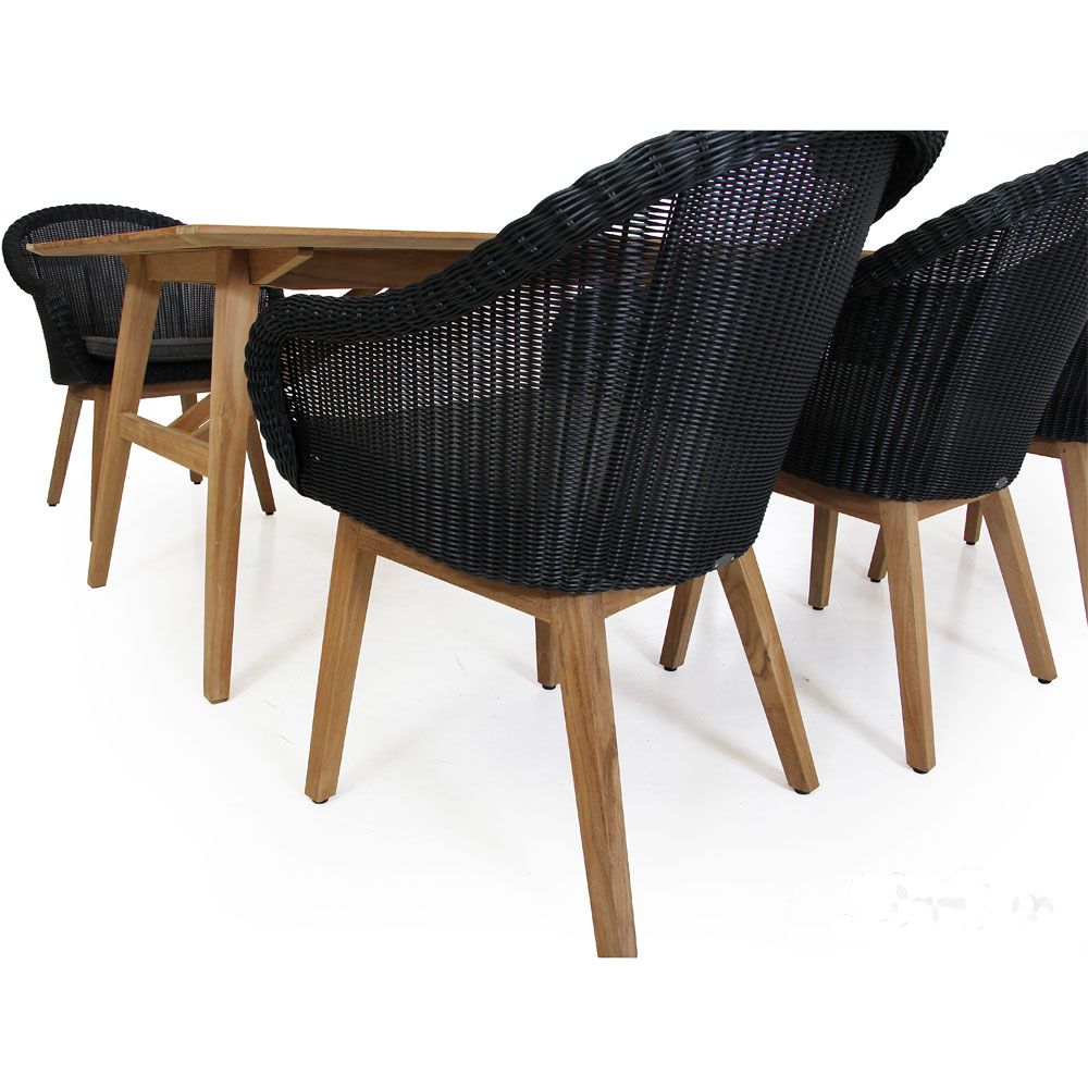 Beverly käsinojallinen tuoli musta/harmaa Brafab